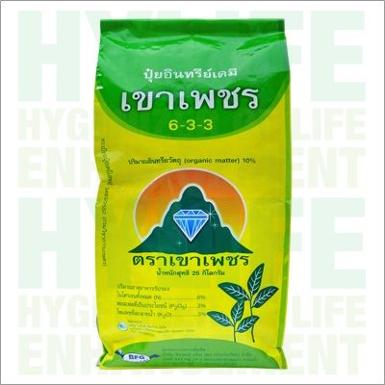 ปุ๋ยมูลค้างคาว ตราเขาเพชร สูตร 6-3-3 อินทรีย์เคมี ผลิตจากมูลค้าวคาว